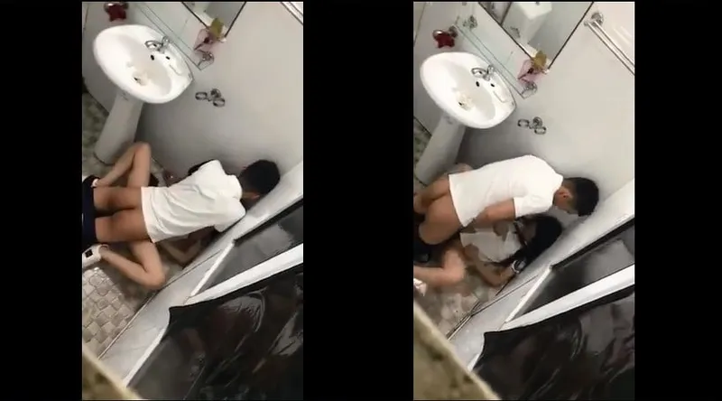 Người tình say xỉn và cô bạn gái trong phòng tắm nhà hàng